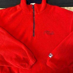 Red Vintage Fila Oversized Sweatshirt